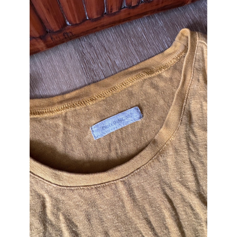 Outerknown Mustard Yellow Sleeveless Crew Neck Maxi Dress Size M/L - Picture 3 of 7